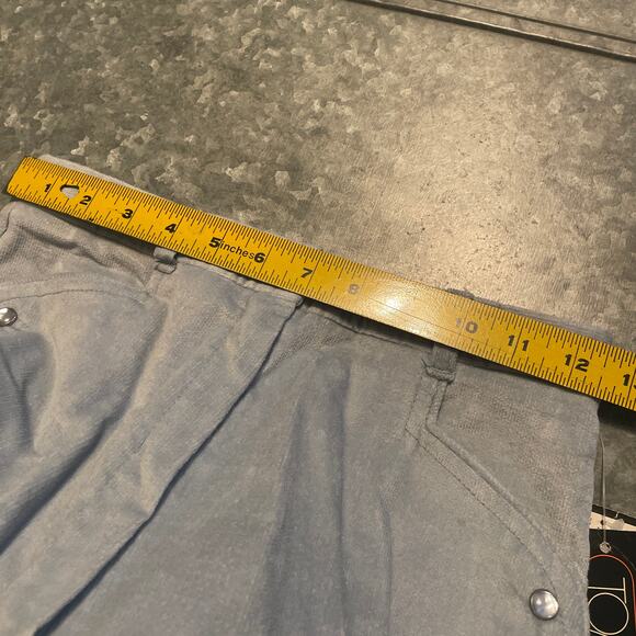 Vintage NOS Tomboy Corduroy High Waist Pants Womens 7 25 Blue 60s 70s Western - Picture 11 of 13